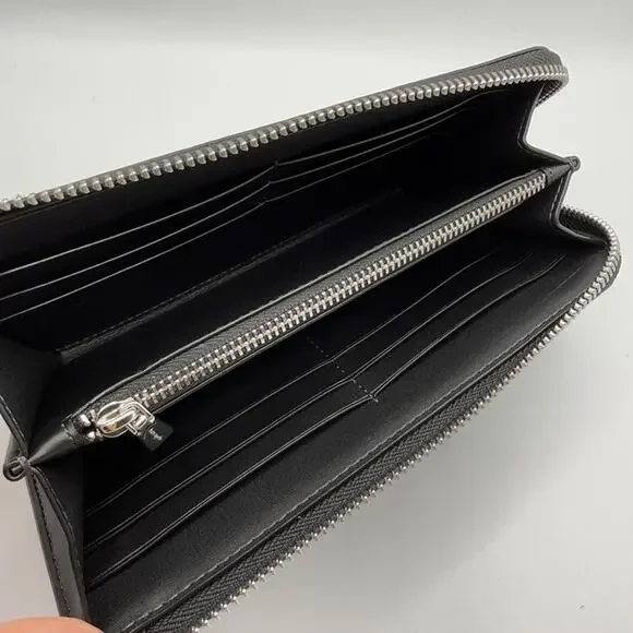 Kate Spade Whiskers Zip Around Continental Wallet KI714 Black with White Cat - Picture 11 of 12